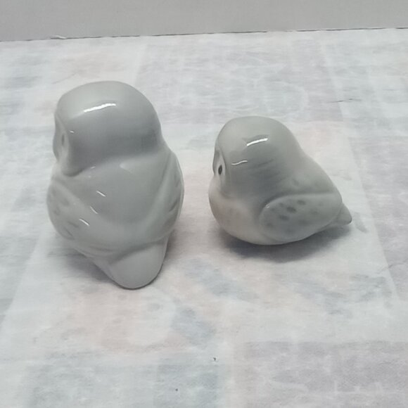 Vintage Ceramic Owl Figurines Set Cute Retro Home Decor JAPAN STONEWARE OWL - Picture 2 of 6